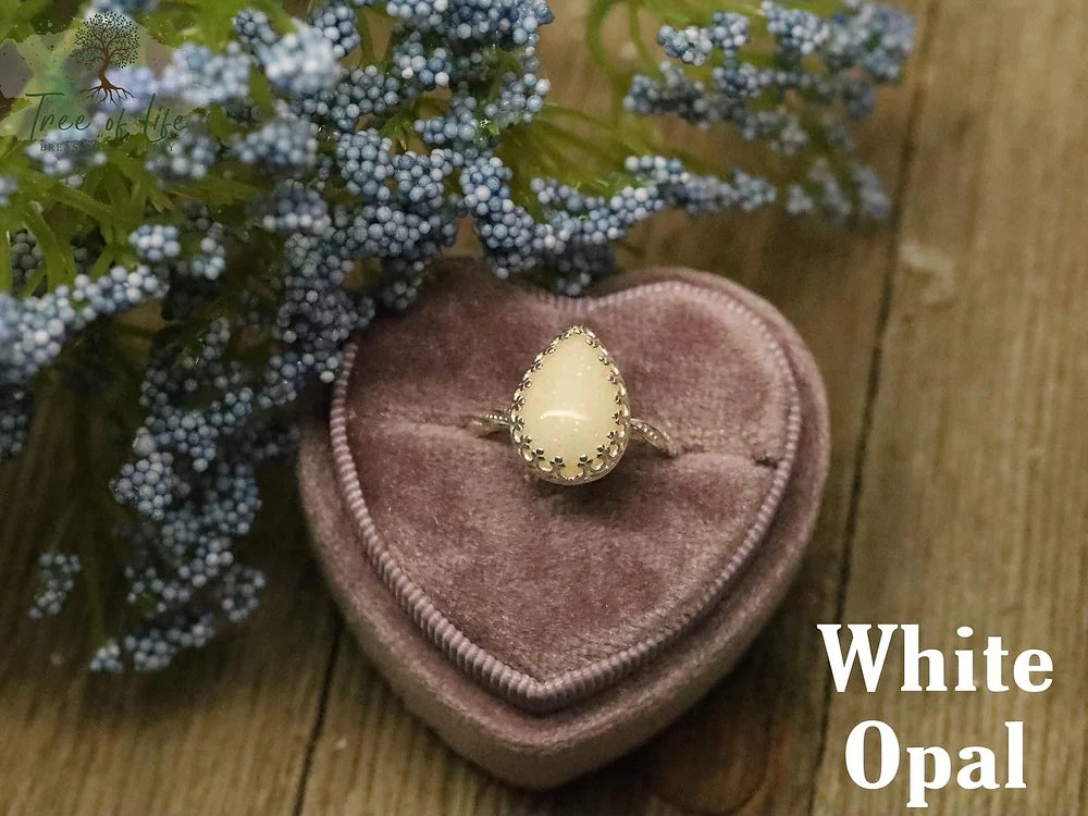 Crown Bezel Teardrop Ring image 2