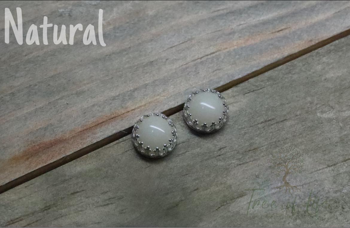 Crown Bezel Earrings image 1