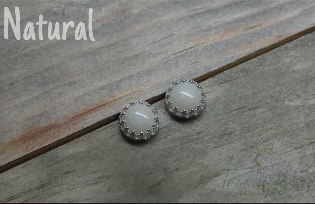 Crown Bezel Earrings image 0