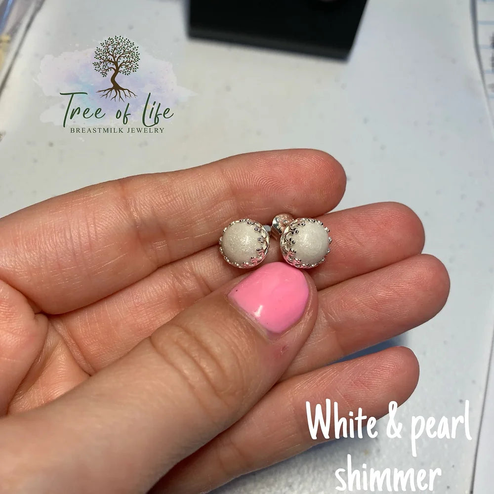 Crown Bezel Earrings image 2