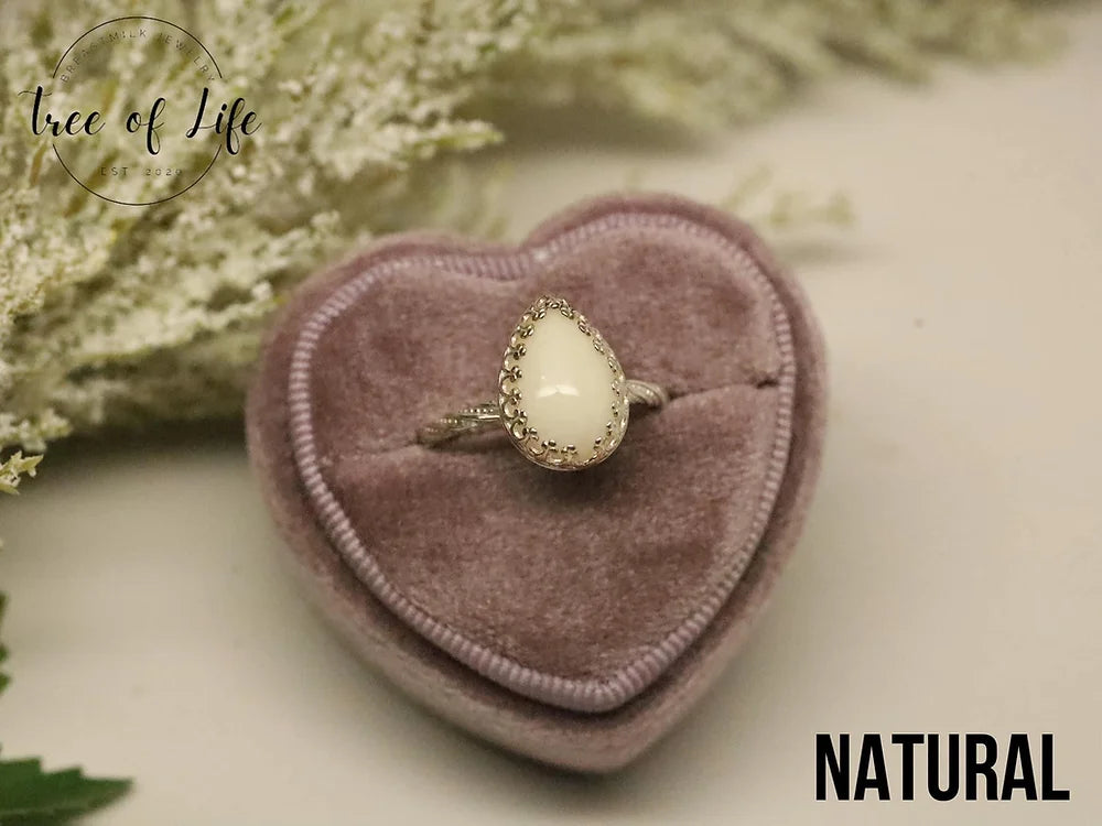 Crown Bezel Teardrop Ring image 0