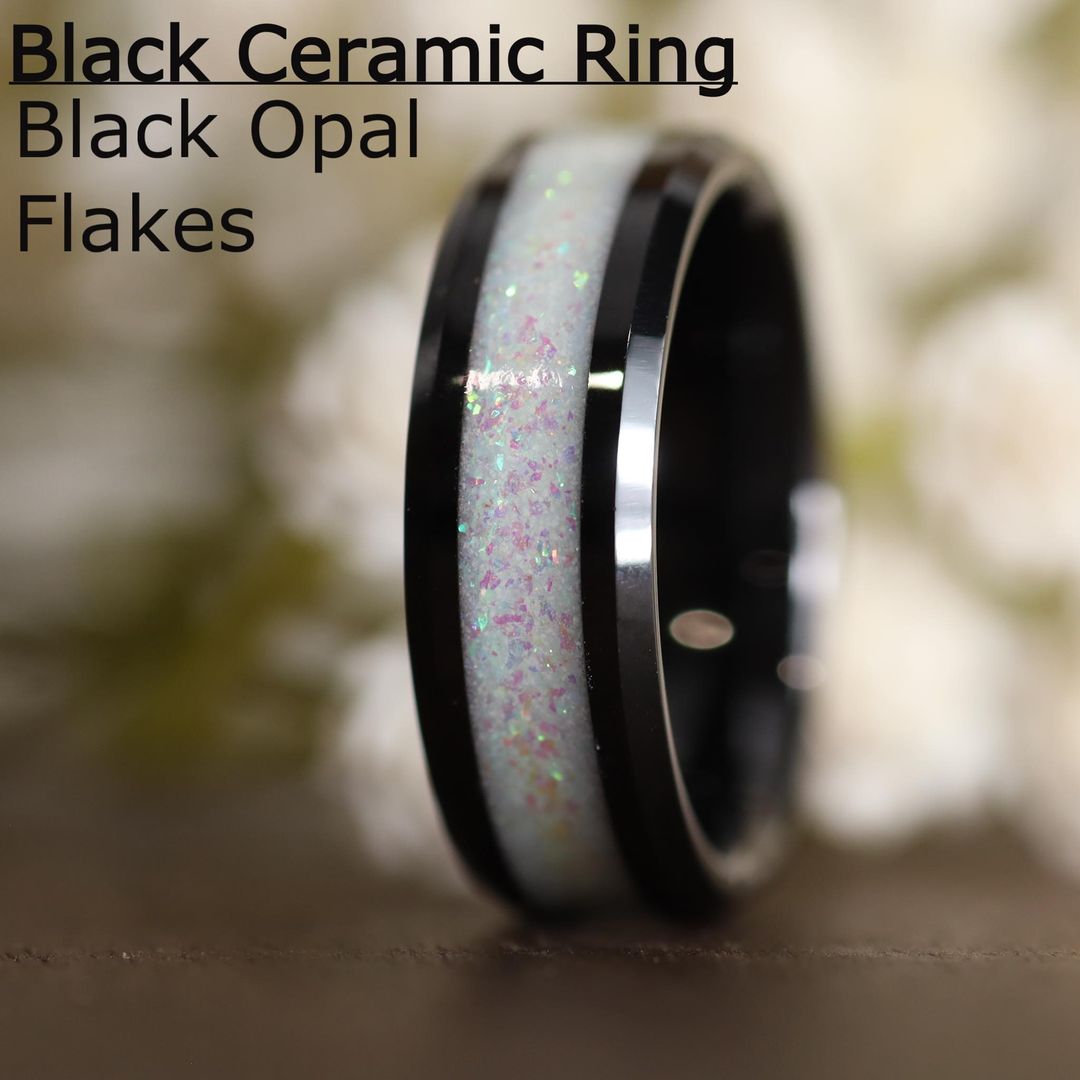 Black Ceramic Ring image 1